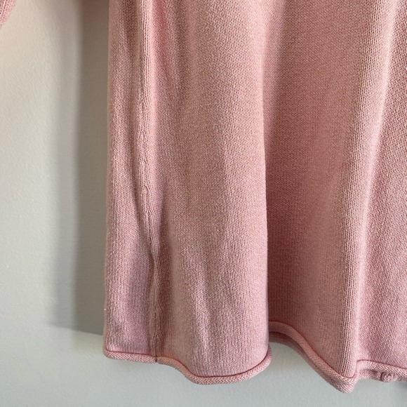 Eddie Bauer Womens Pink Raglan Sleeve Rolled Hem Knit Pullover Sweater Size L - Picture 5 of 5